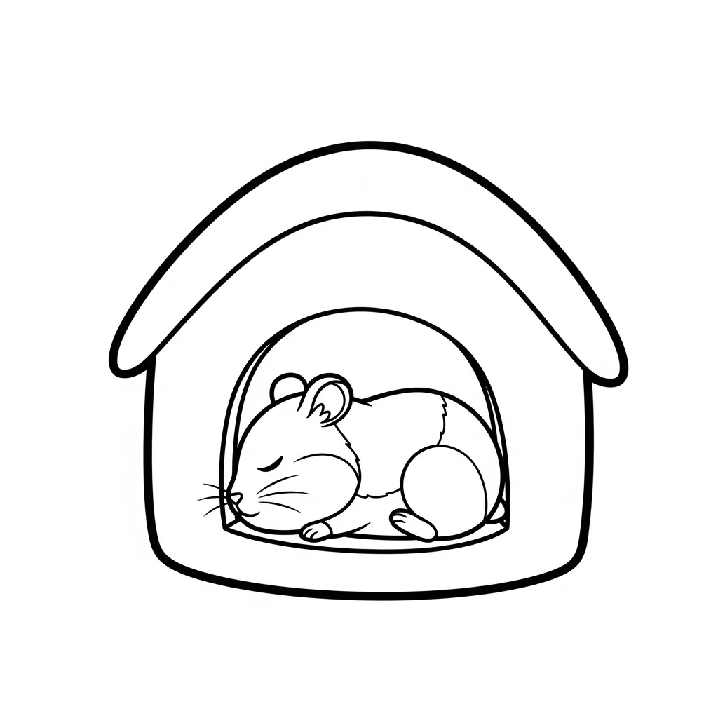 imprimir Hamster 18 para colorear