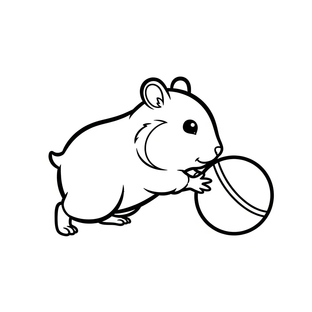 Hamster 19 para colorear para niño gratis