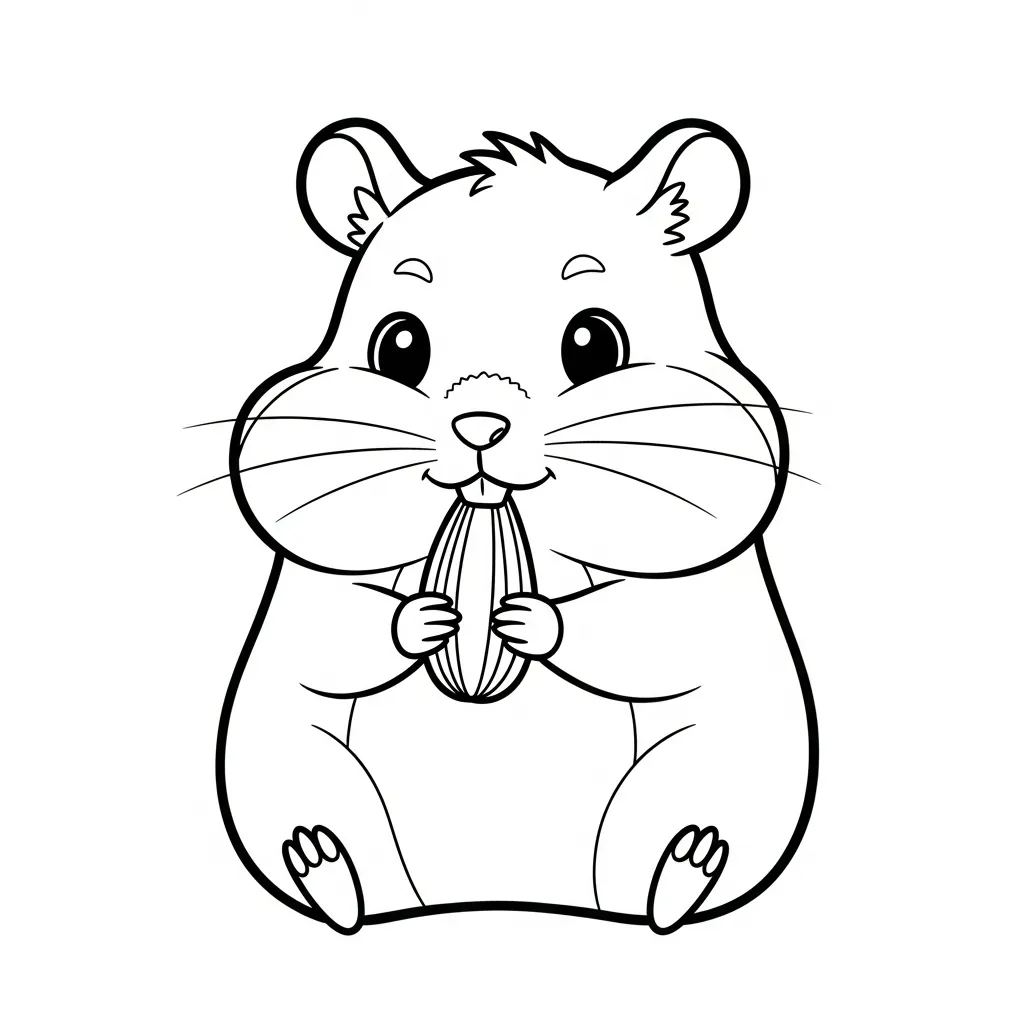 Hamster 20 para colorear para niño