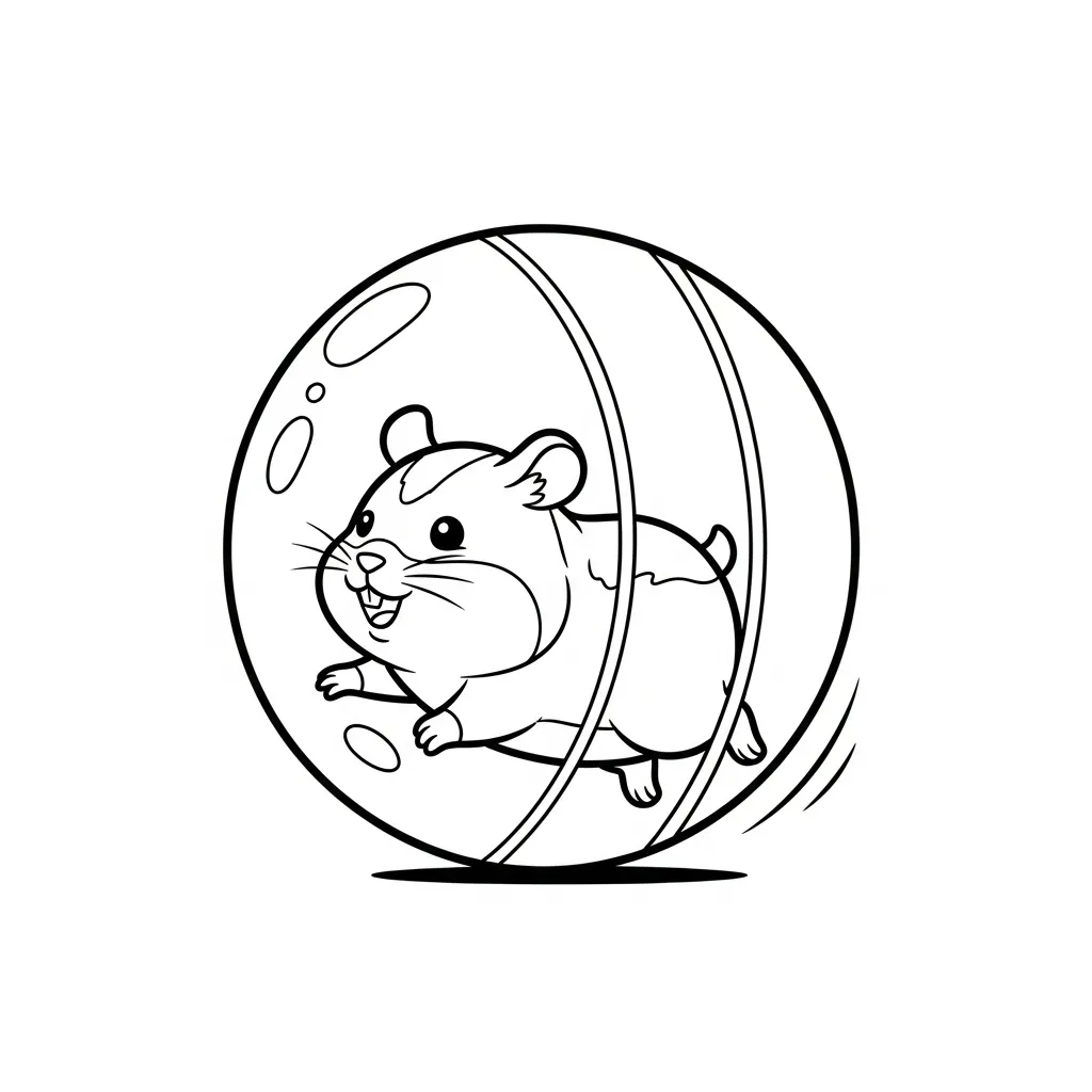 imagen para colorear Hamster 4 niño