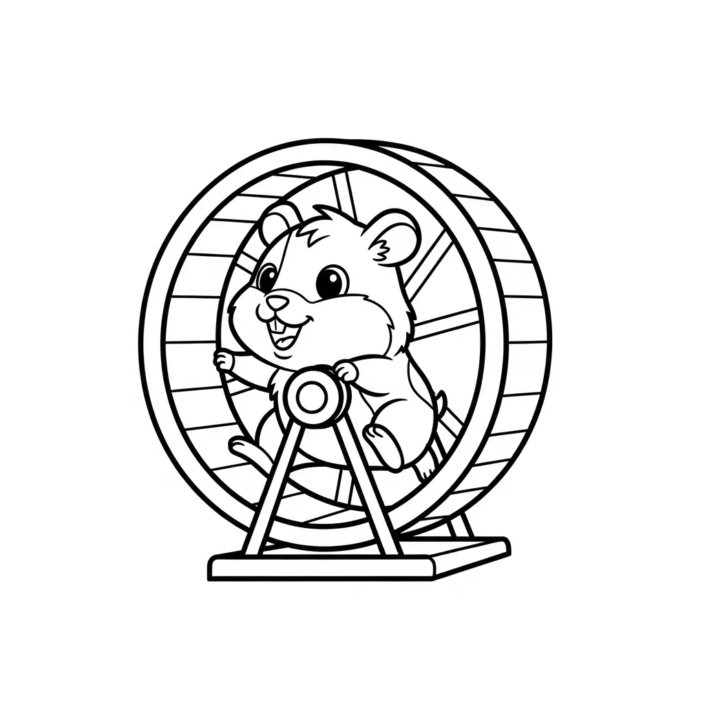 Hamster 6 para colorear y recortar para imprimir