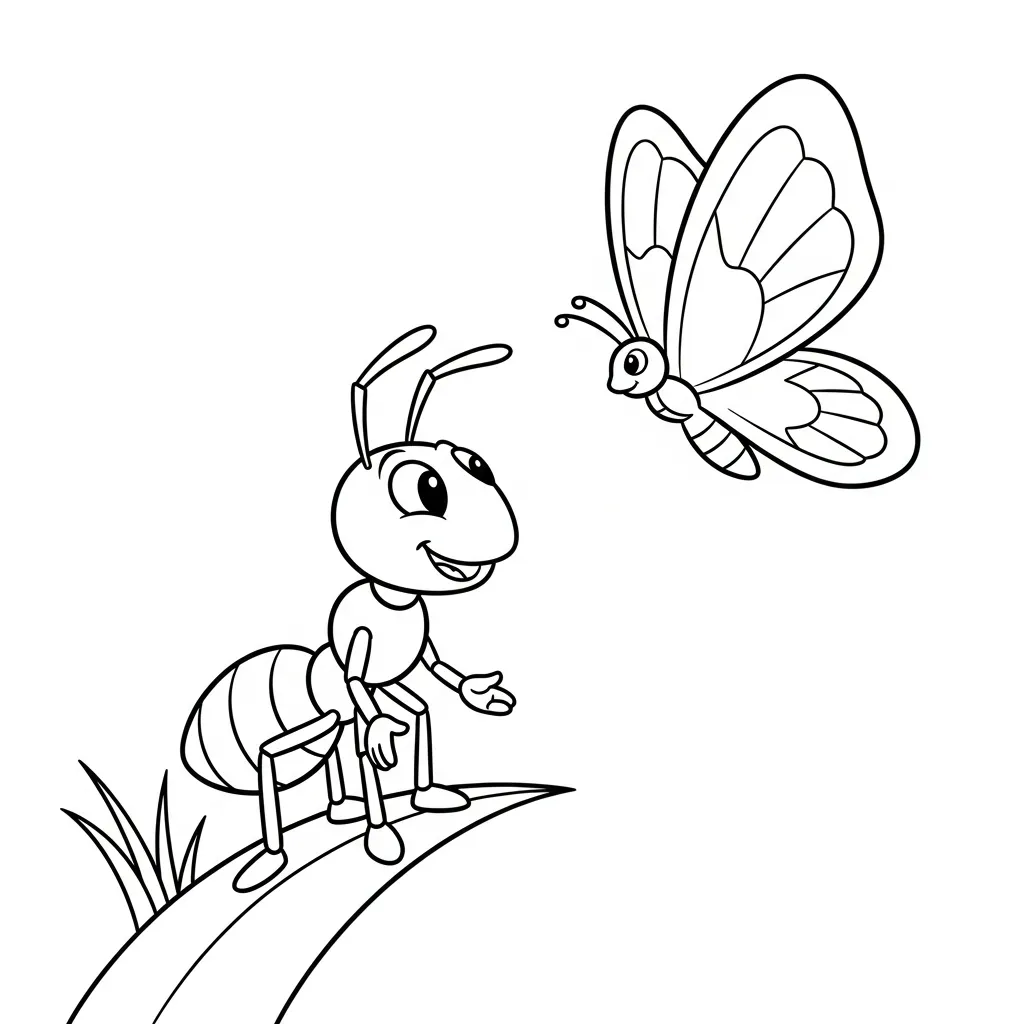 Hormiga 15 para colorear para niño
