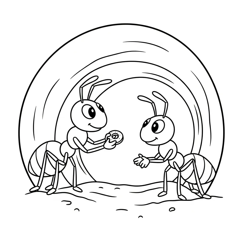 Hormiga 18 para colorear en línea