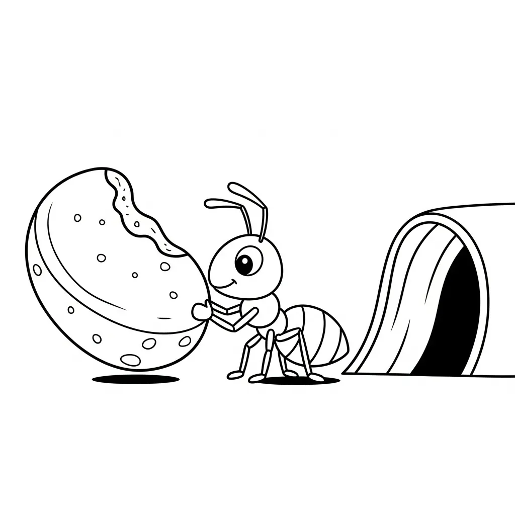 Hormiga 19 para colorear para imprimir para niño de 9 años