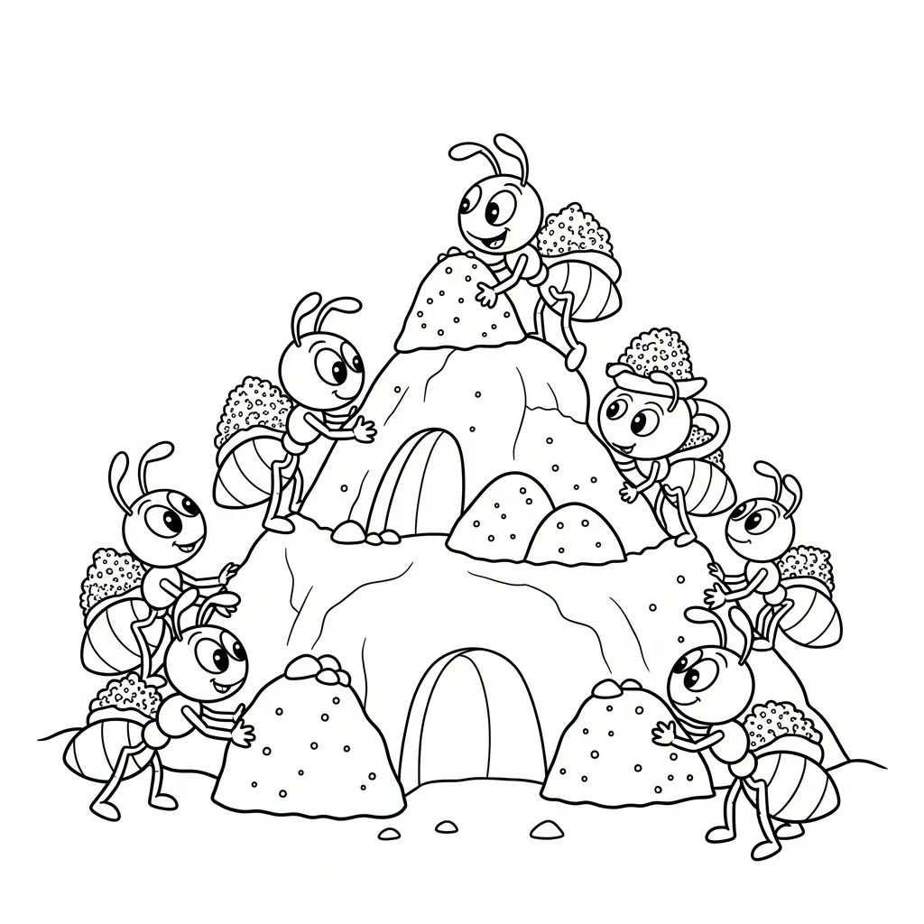 Hormiga 3 para colorear para imprimir gratis