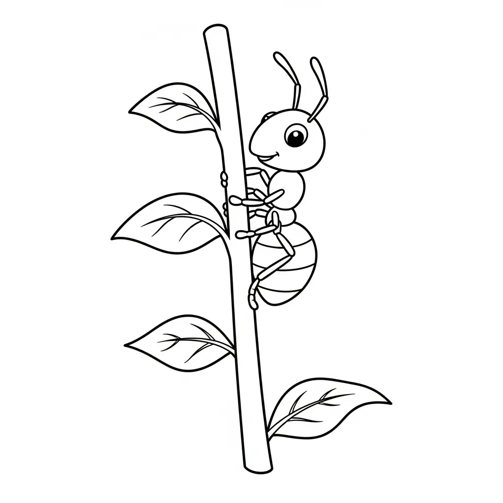 Hormiga 6 para colorear para niños