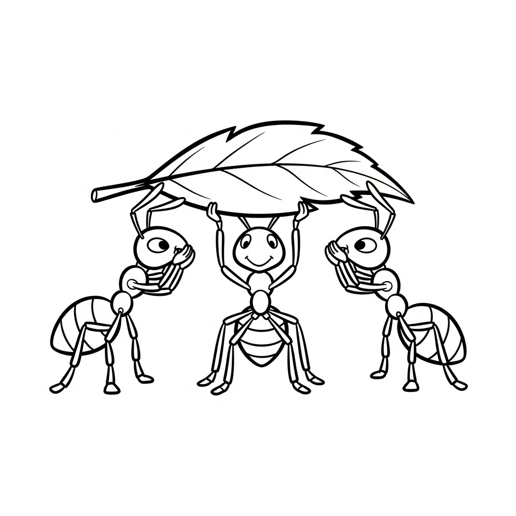 Hormiga 7 para colorear para niño de para imprimir