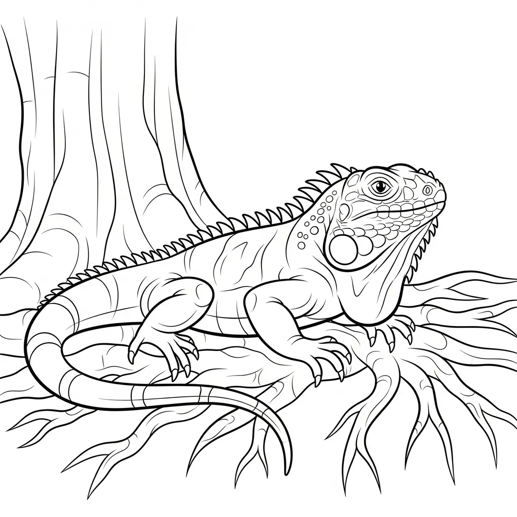 imprimir Iguana 7 para colorear