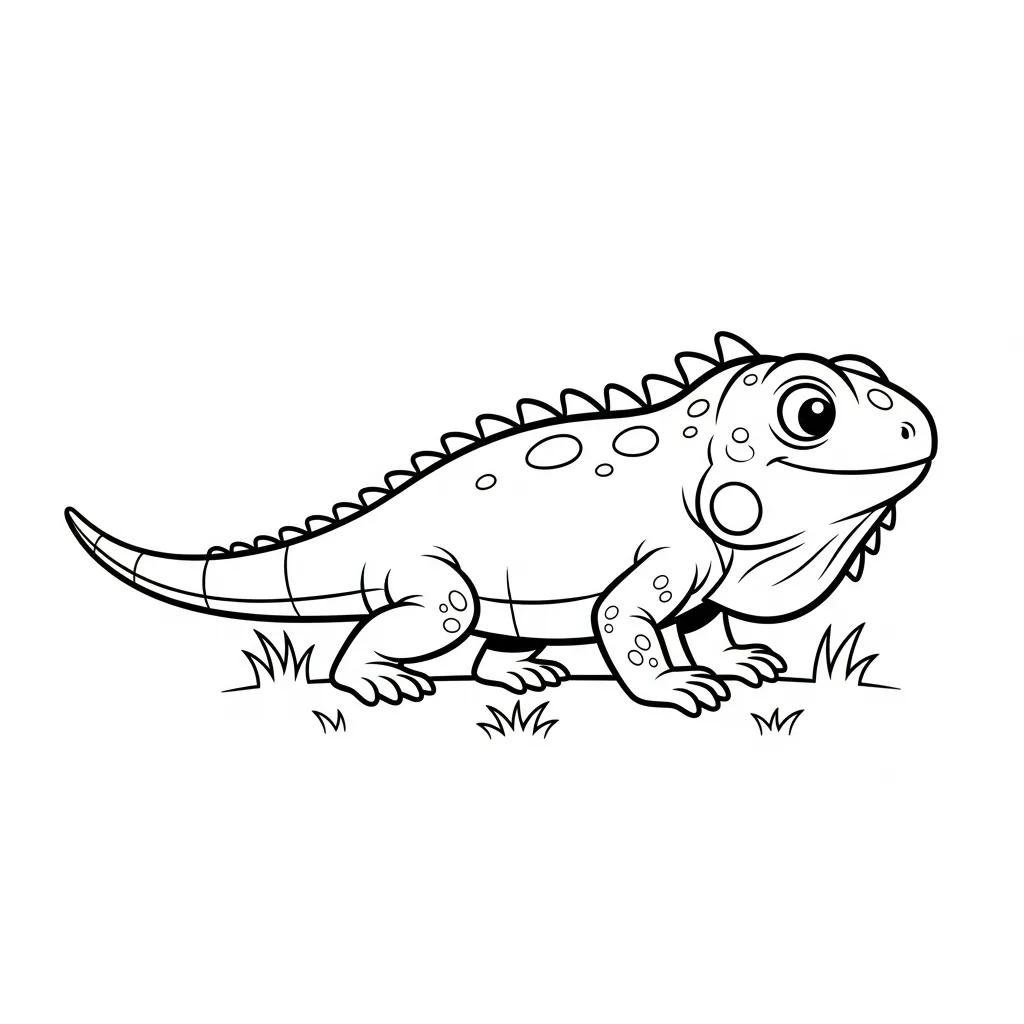 Iguana 8 para colorear para primaria