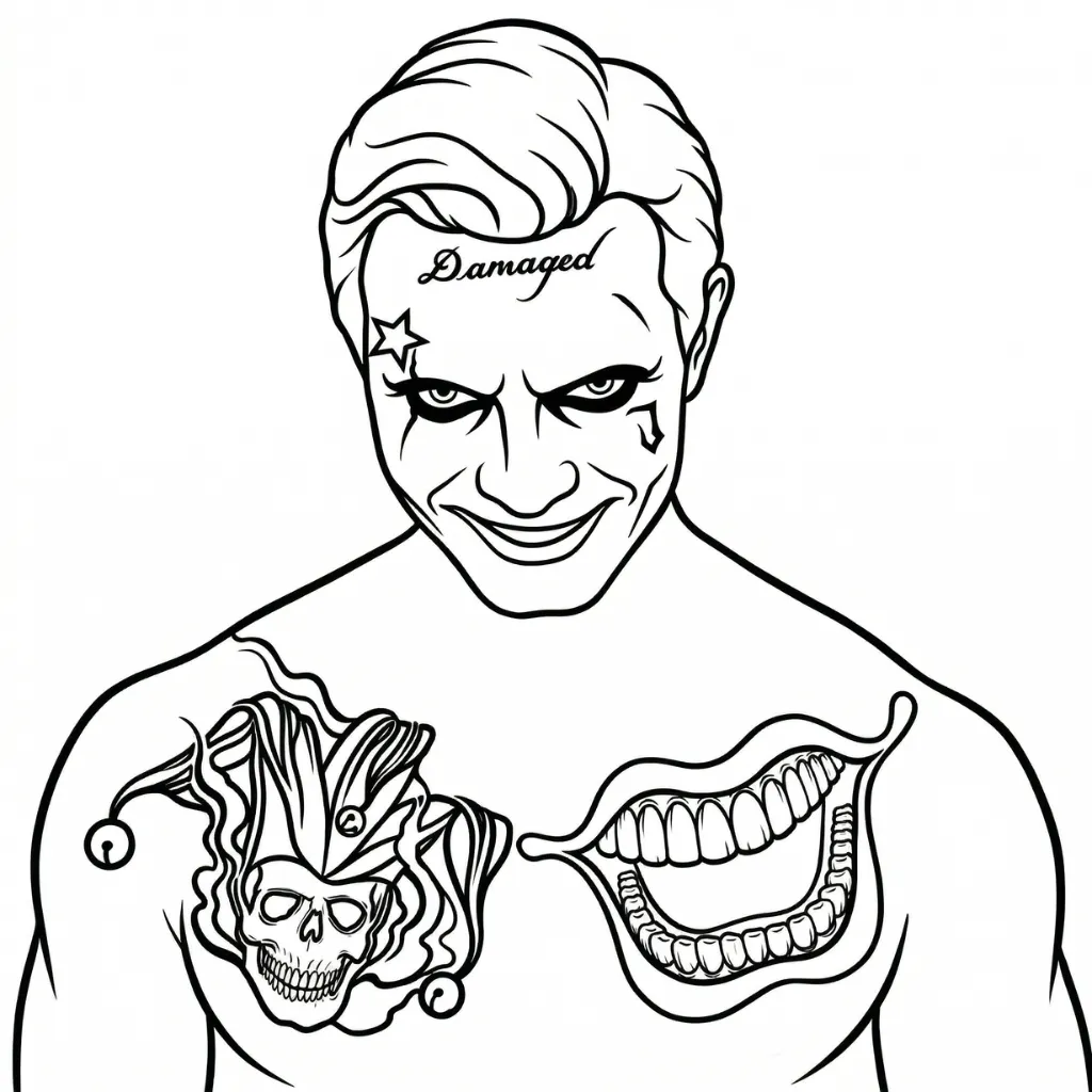 Joker 11 para colorear para niño de 6 años