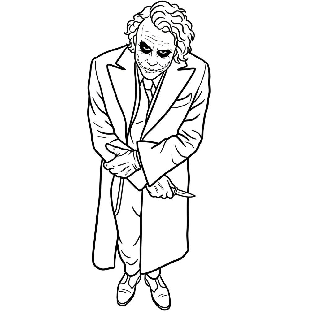 Joker 12 para colorear para niños para descargar