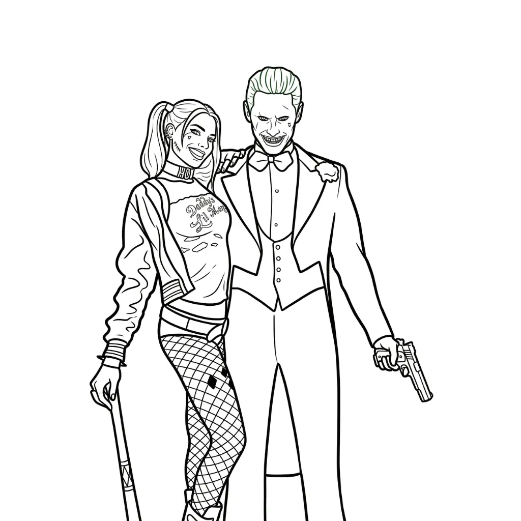 Joker 15 para colorear para niño de 10 años