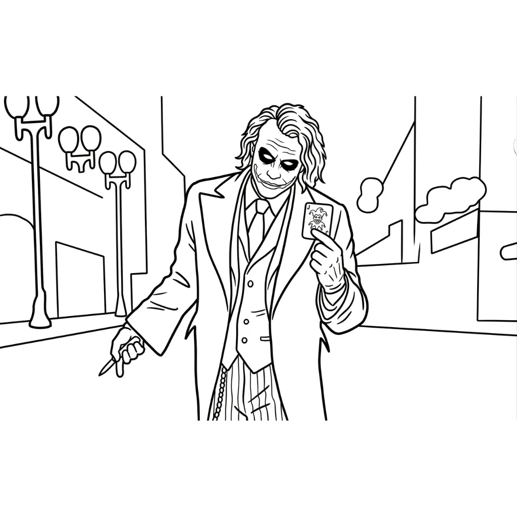 Joker 17 para colorear para niño