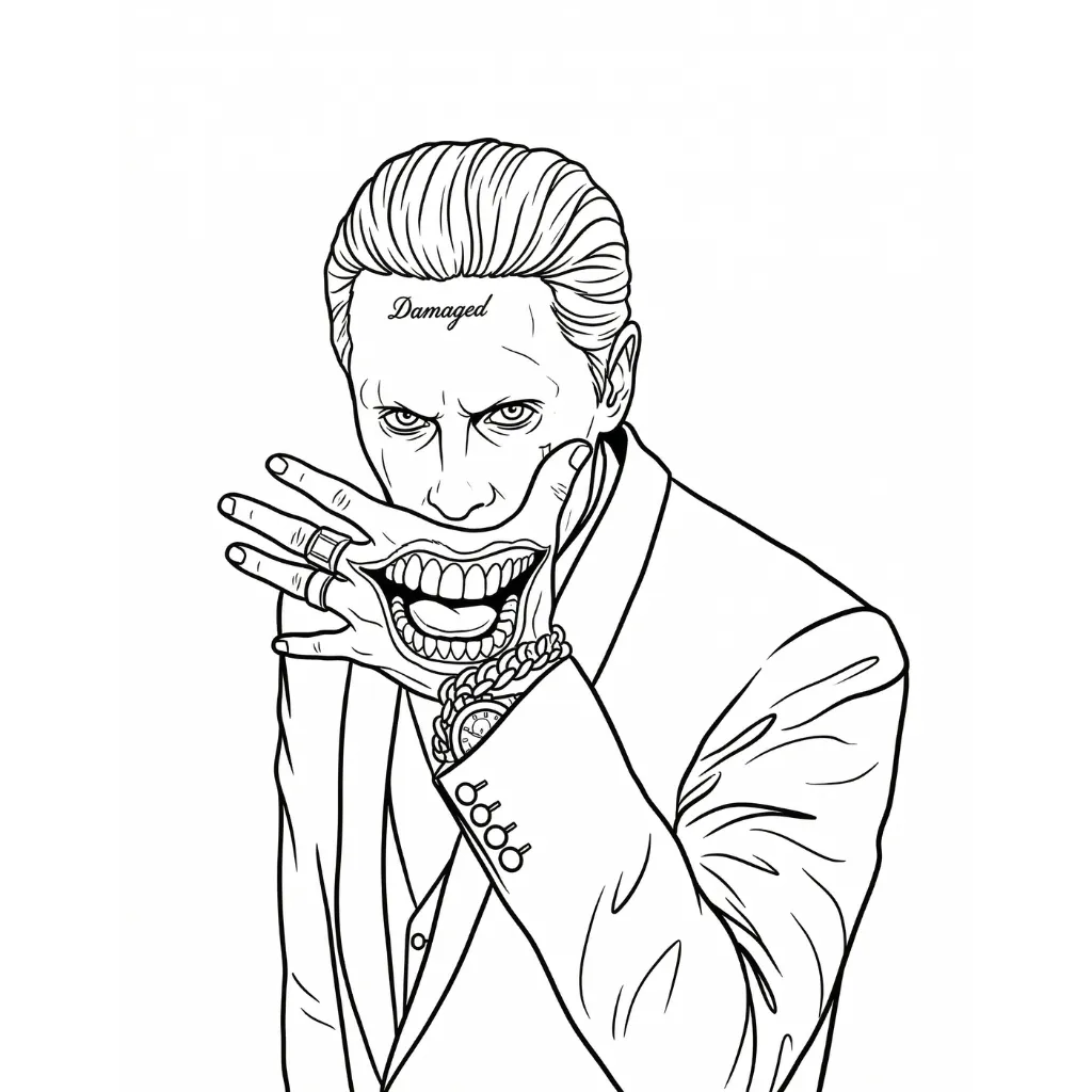 Joker 18 para colorear para niños para imprimir