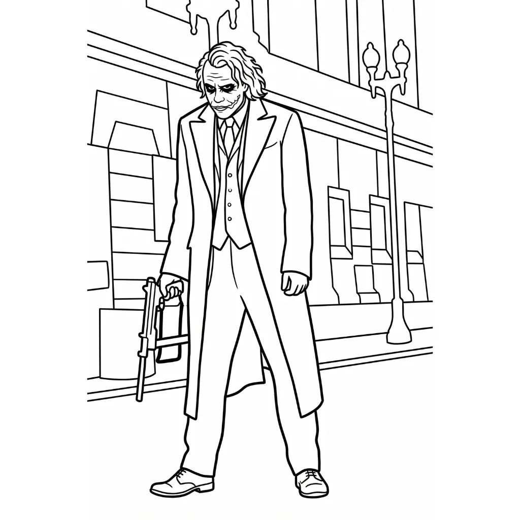 Joker 3 para colorear y aprendizaje