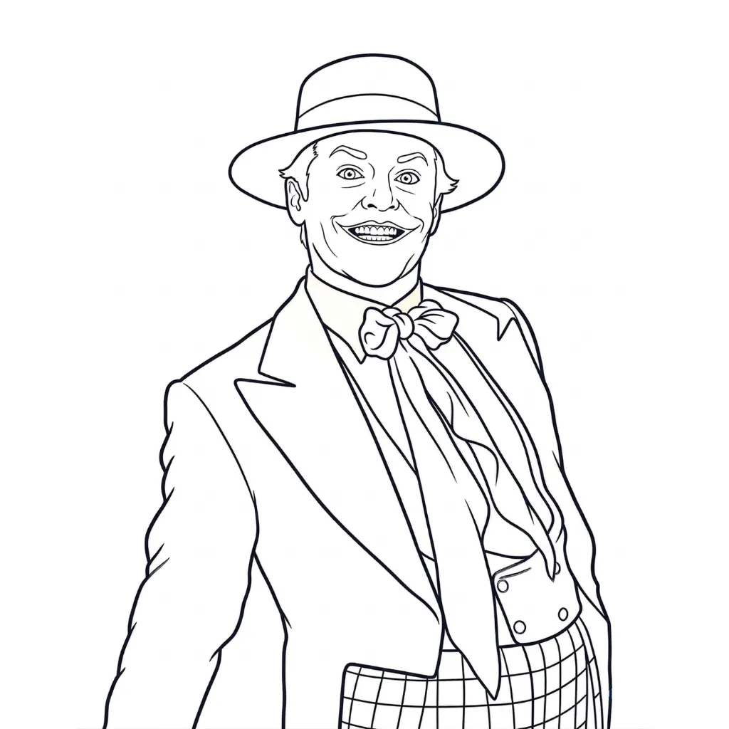 Joker 5 para colorear para imprimir para niños