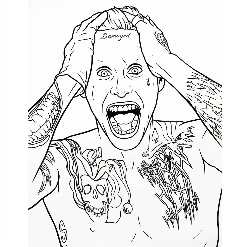 imprimir Joker 7 para colorear para niño