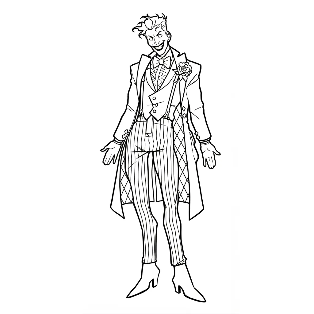 Joker 8 para colorear para niños para imprimir gratis