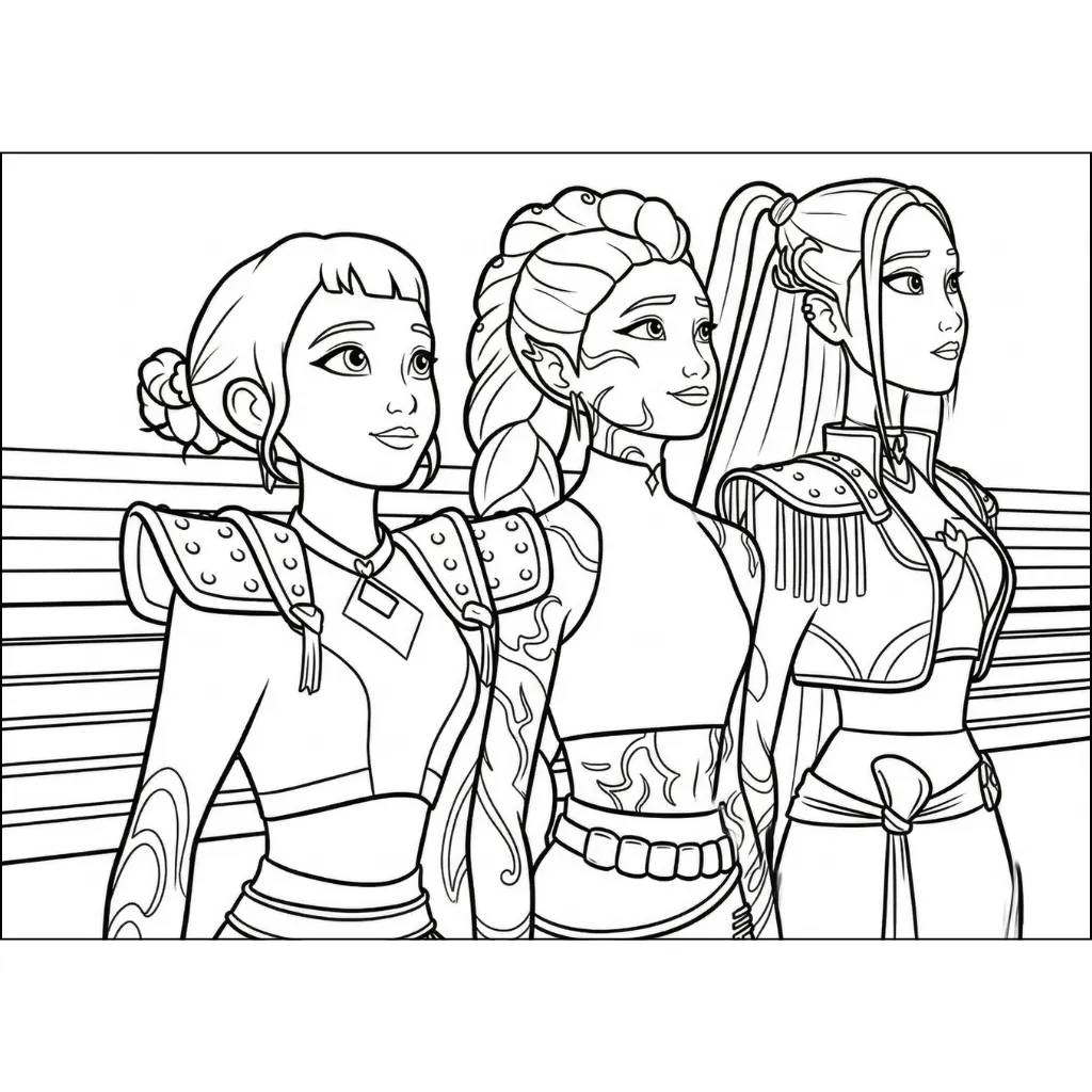 KPop Demon Hunters 13 para colorear para niño