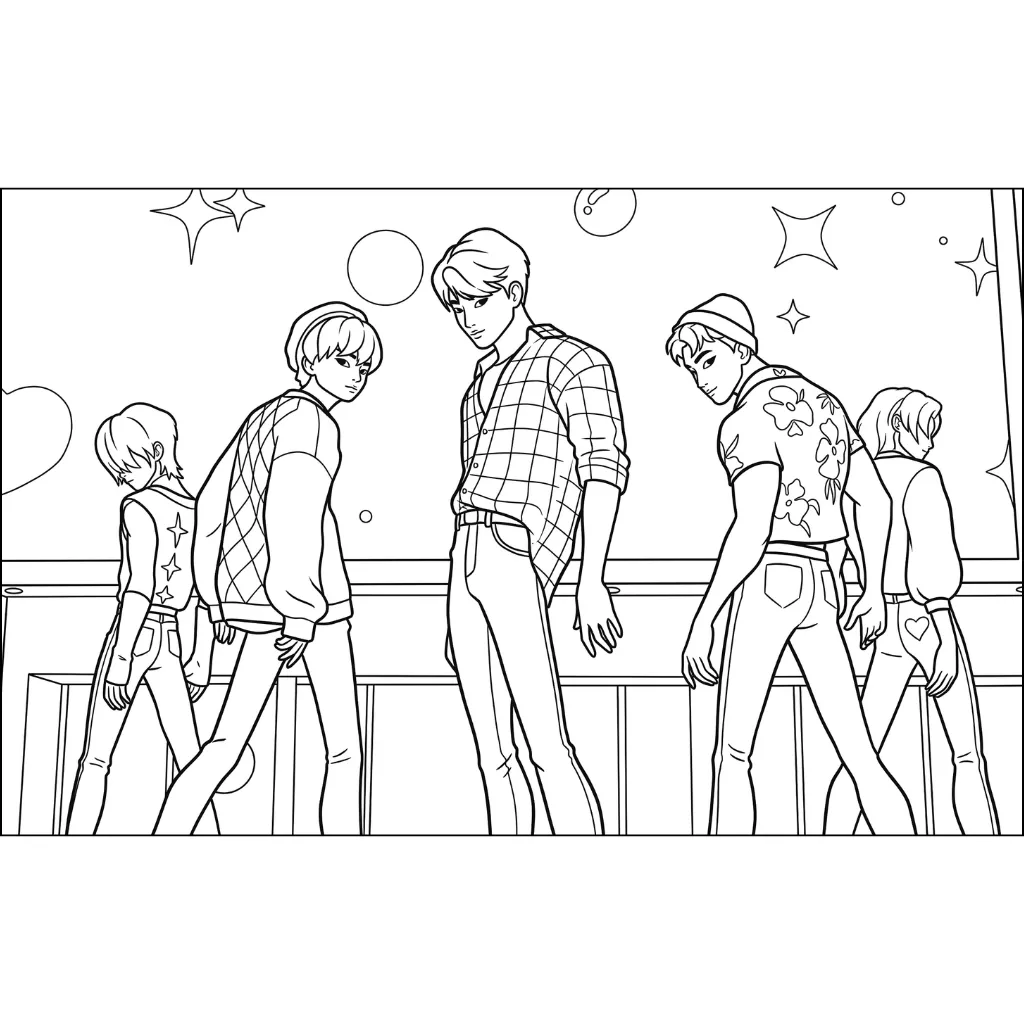 KPop Demon Hunters 16 para colorear en línea gratis