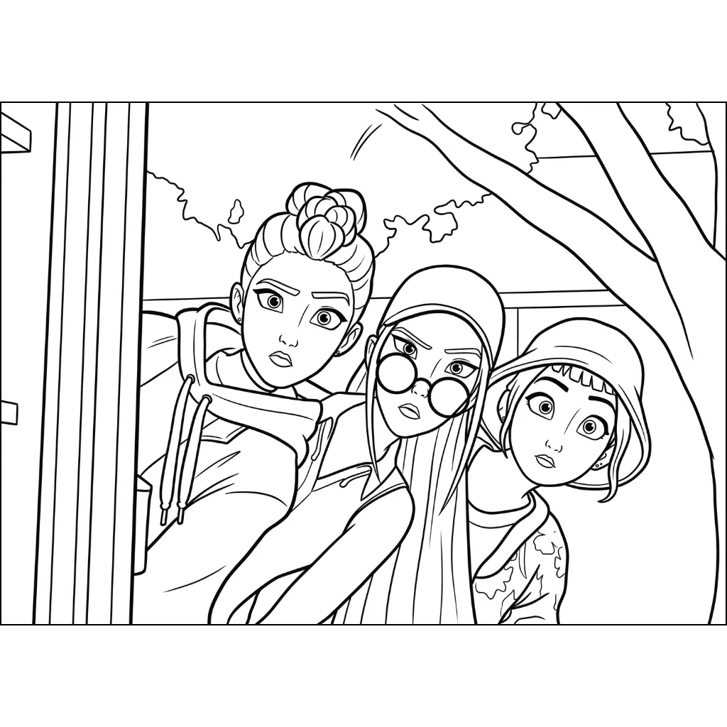 KPop Demon Hunters 19 para colorear para imprimir