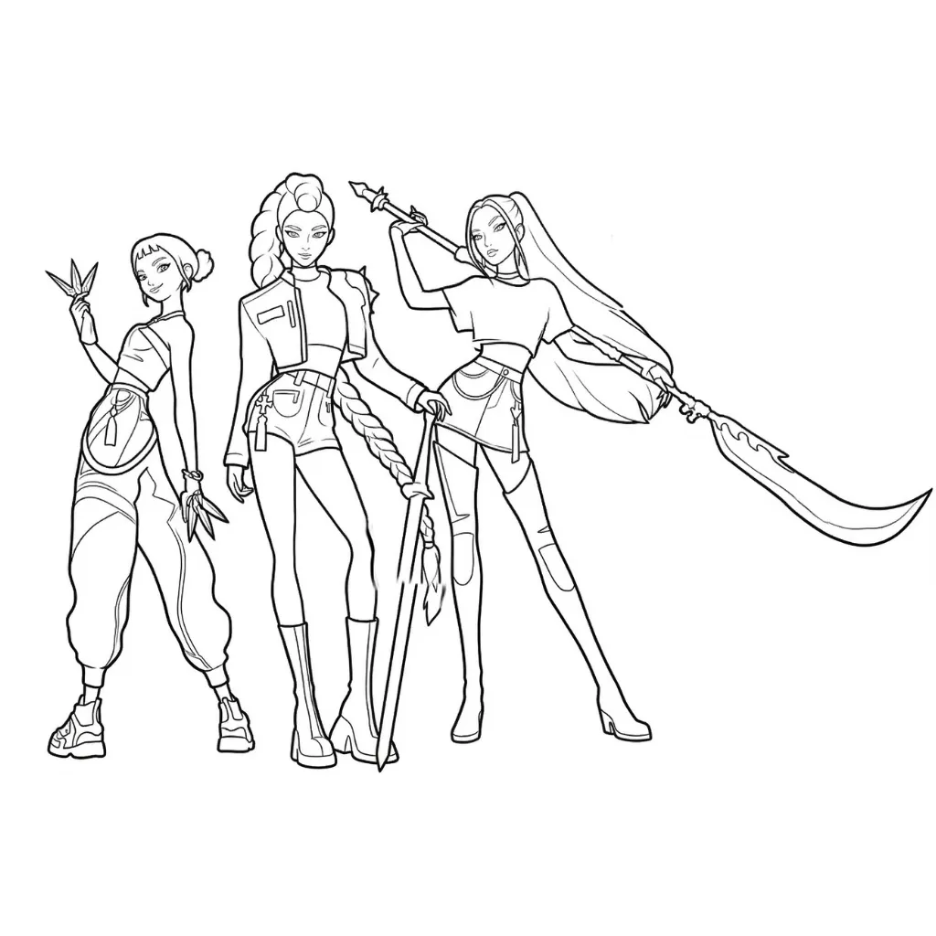 KPop Demon Hunters 2 para colorear para niño de 8 años