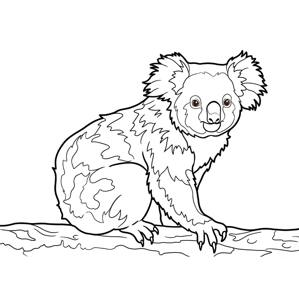 imprimir Koala 14 para colorear para niño