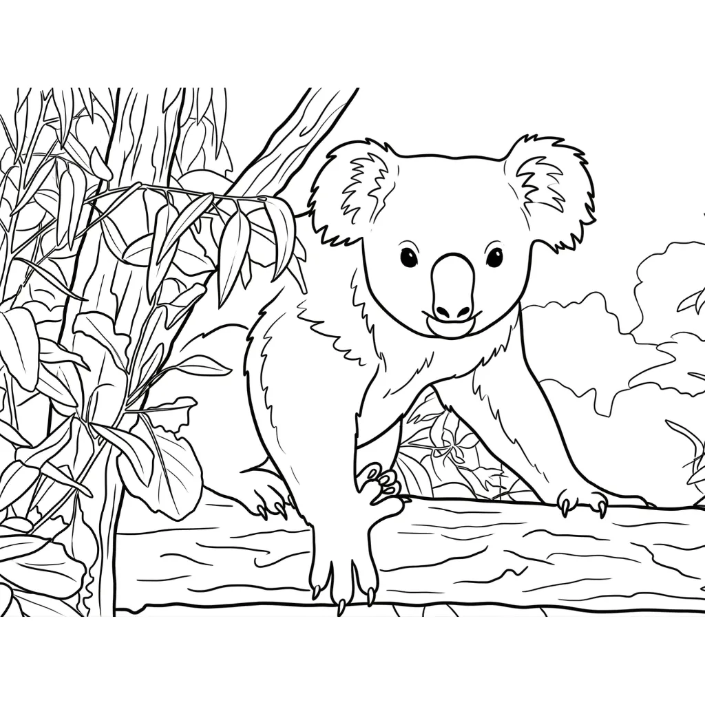 Koala 18 para colorear para niño de para imprimir