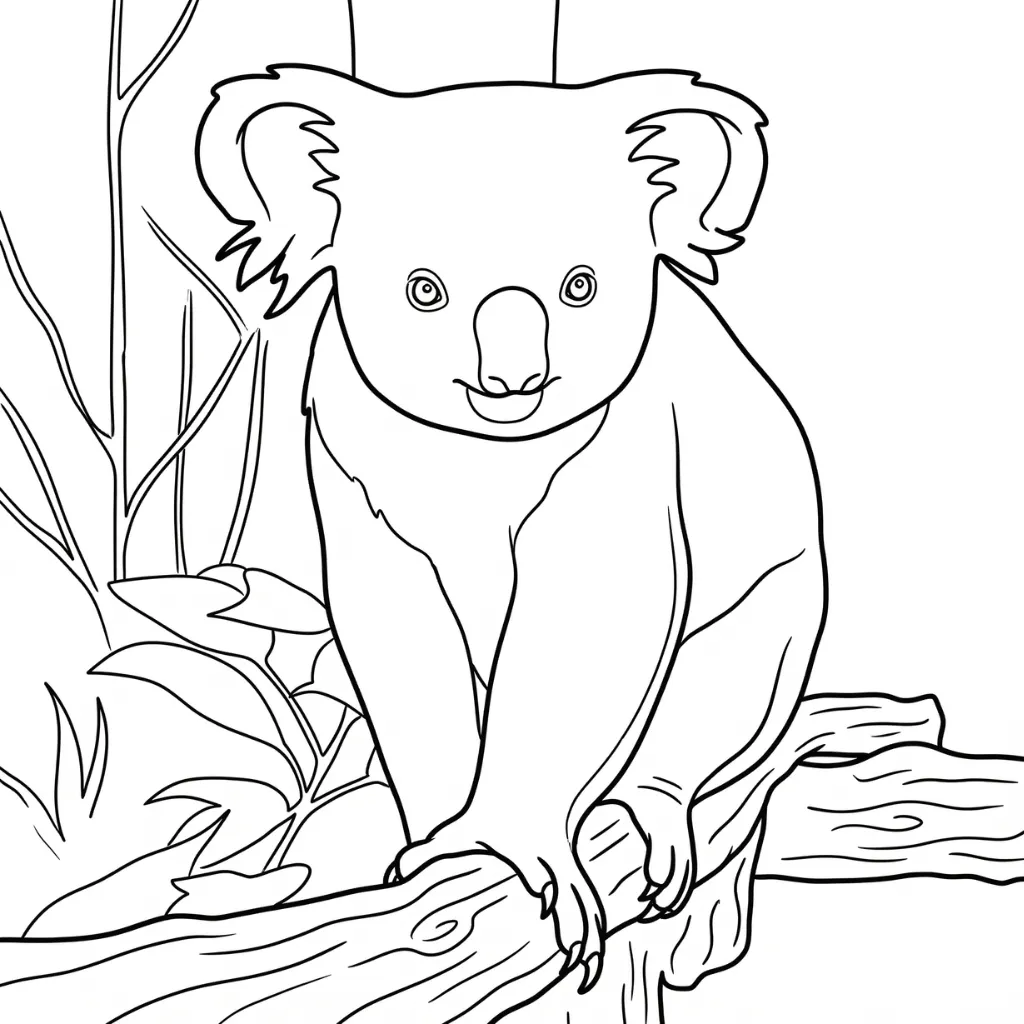 Koala 3 para colorear para imprimir gratis