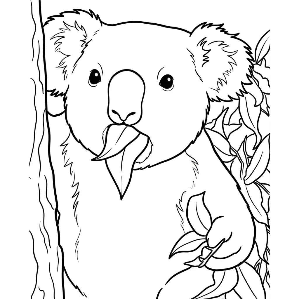 Koala 4 para colorear y dibujos