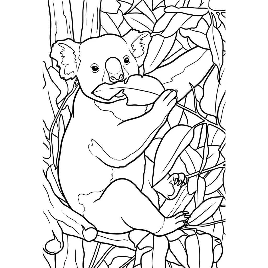 Koala 5 para colorear para imprimir pdf