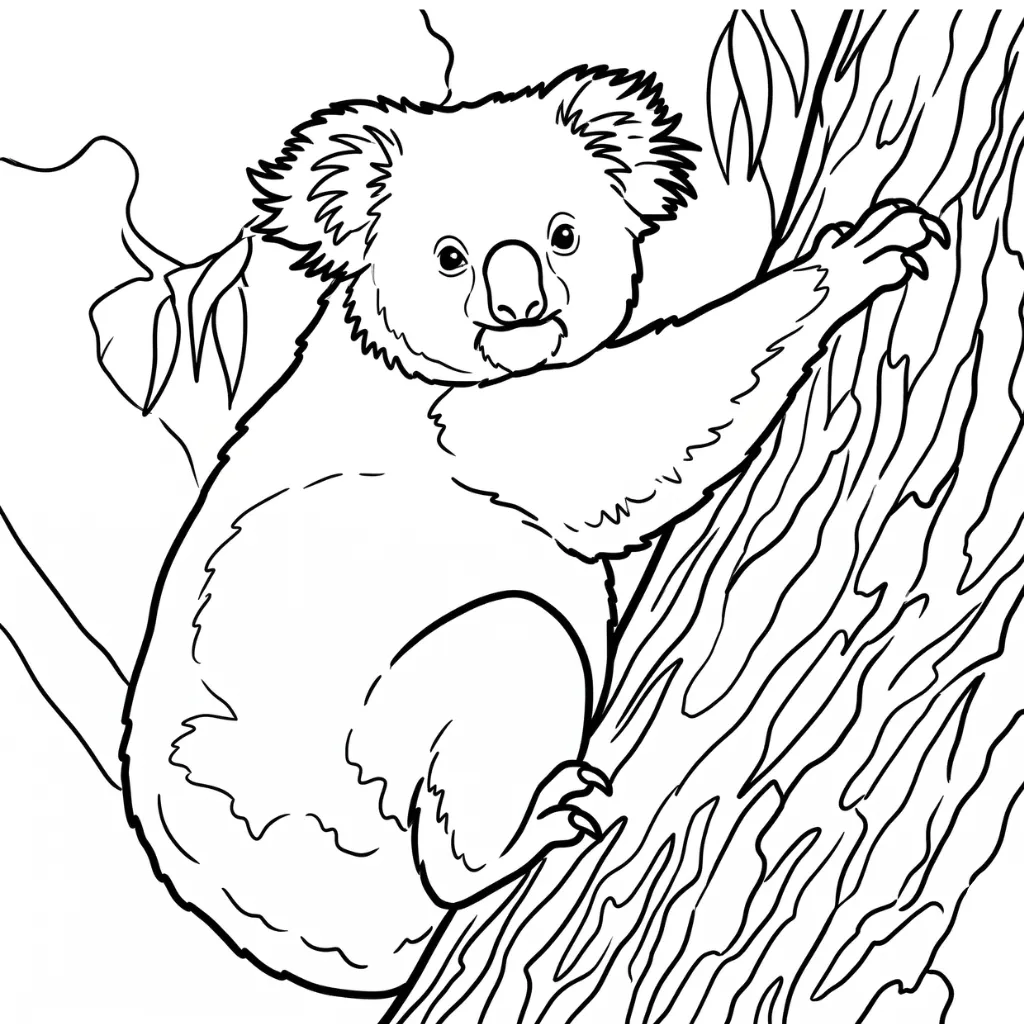 Koala 6 para colorear para imprimir