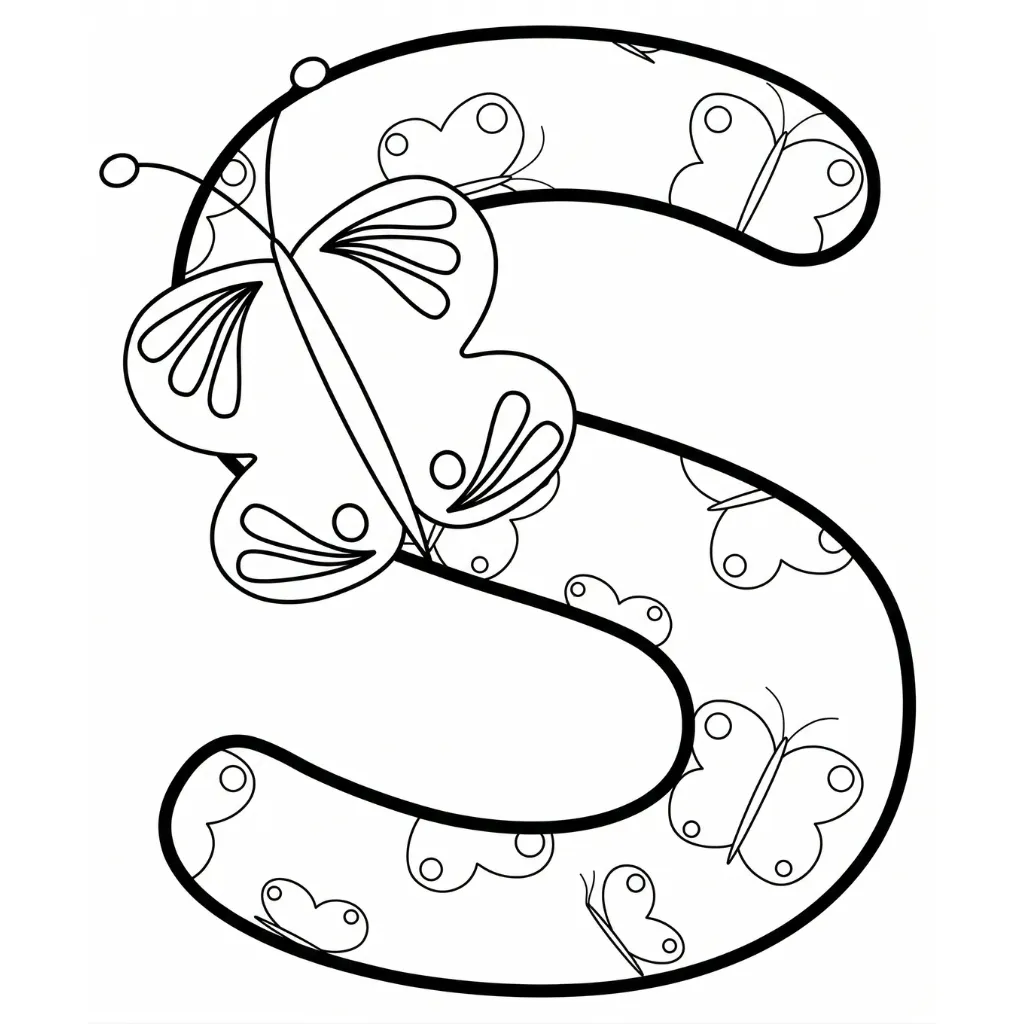 Letras Primavera 4 para colorear para niño