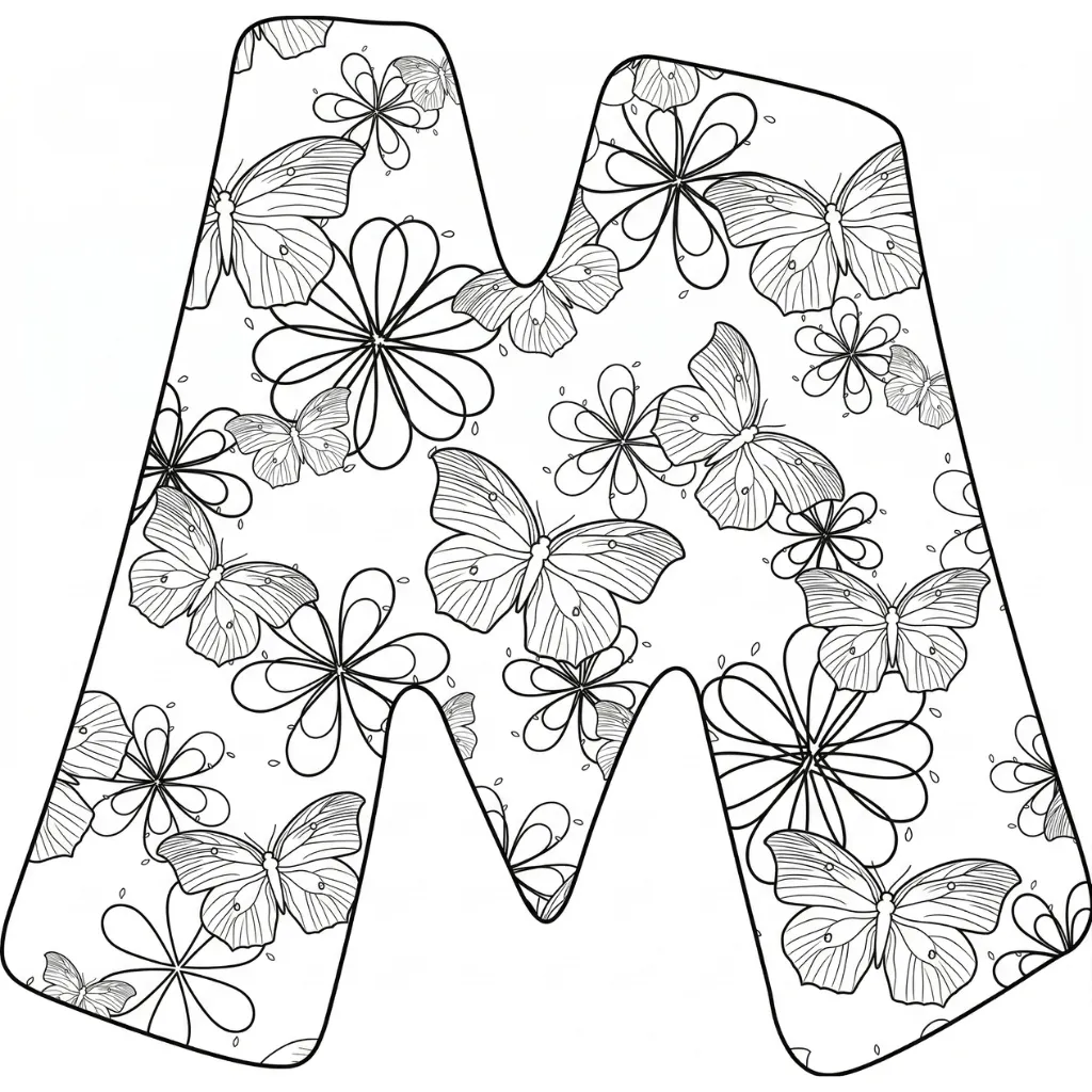 Letras Primavera 5 para colorear para imprimir pdf