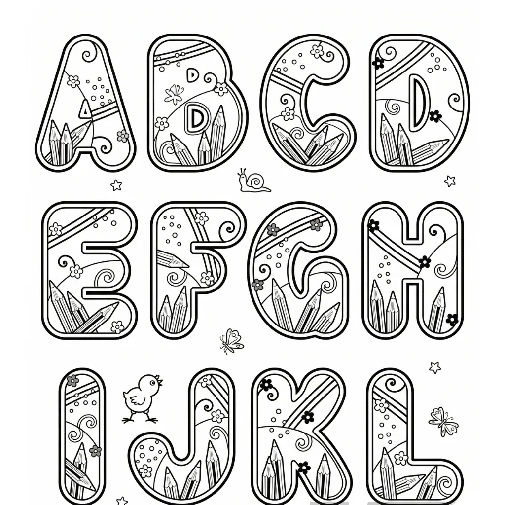 Letras Primavera 8 para colorear y dibujo para imprimir