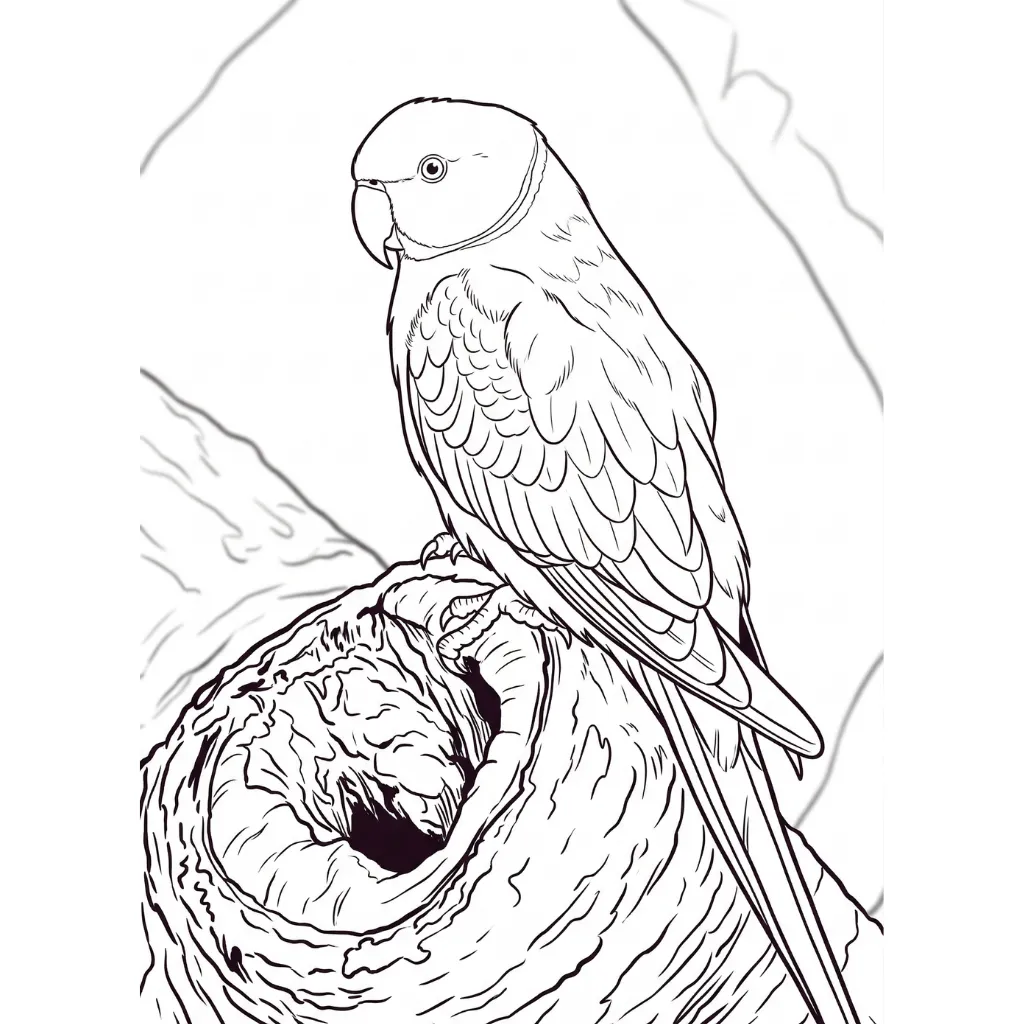 Loro 12 para colorear para imprimir para niño de 9 años