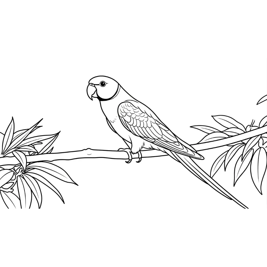 Loro 13 para colorear gratis para imprimir