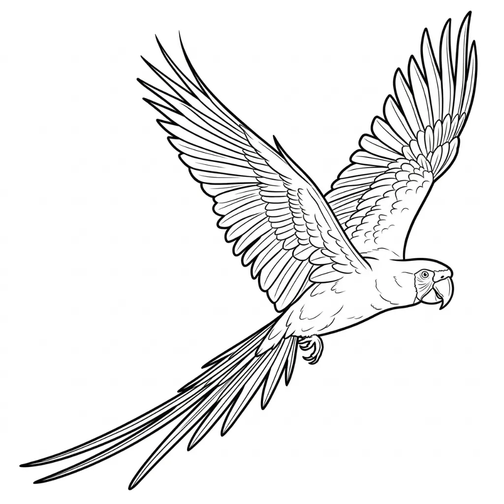 Loro 16 para colorear para imprimir pdf gratis