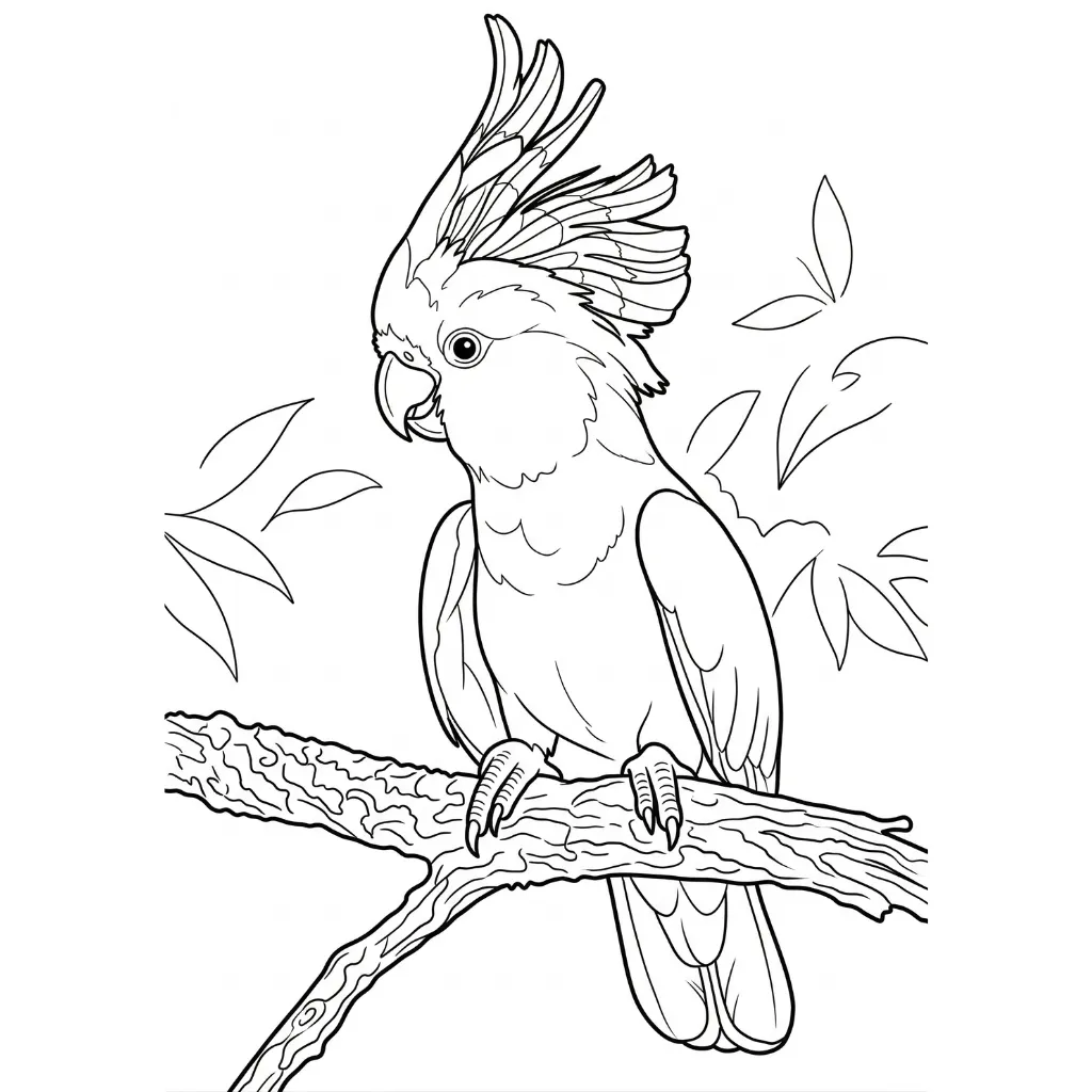 Loro 17 para colorear gratis para niños