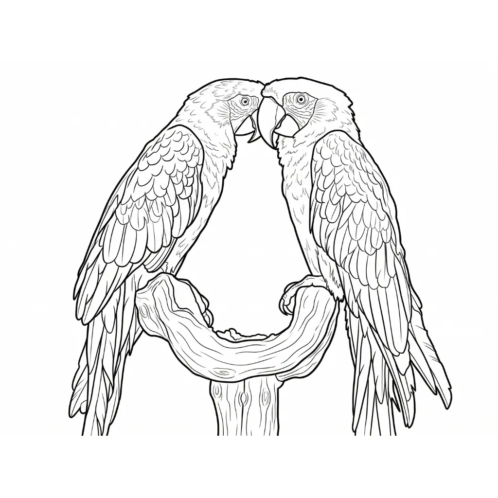 Loro 7 para colorear gratis para niños
