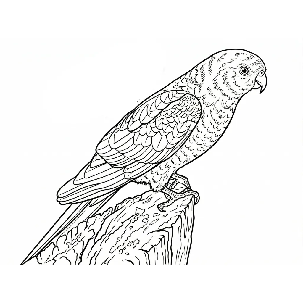 Loro 9 para colorear en línea