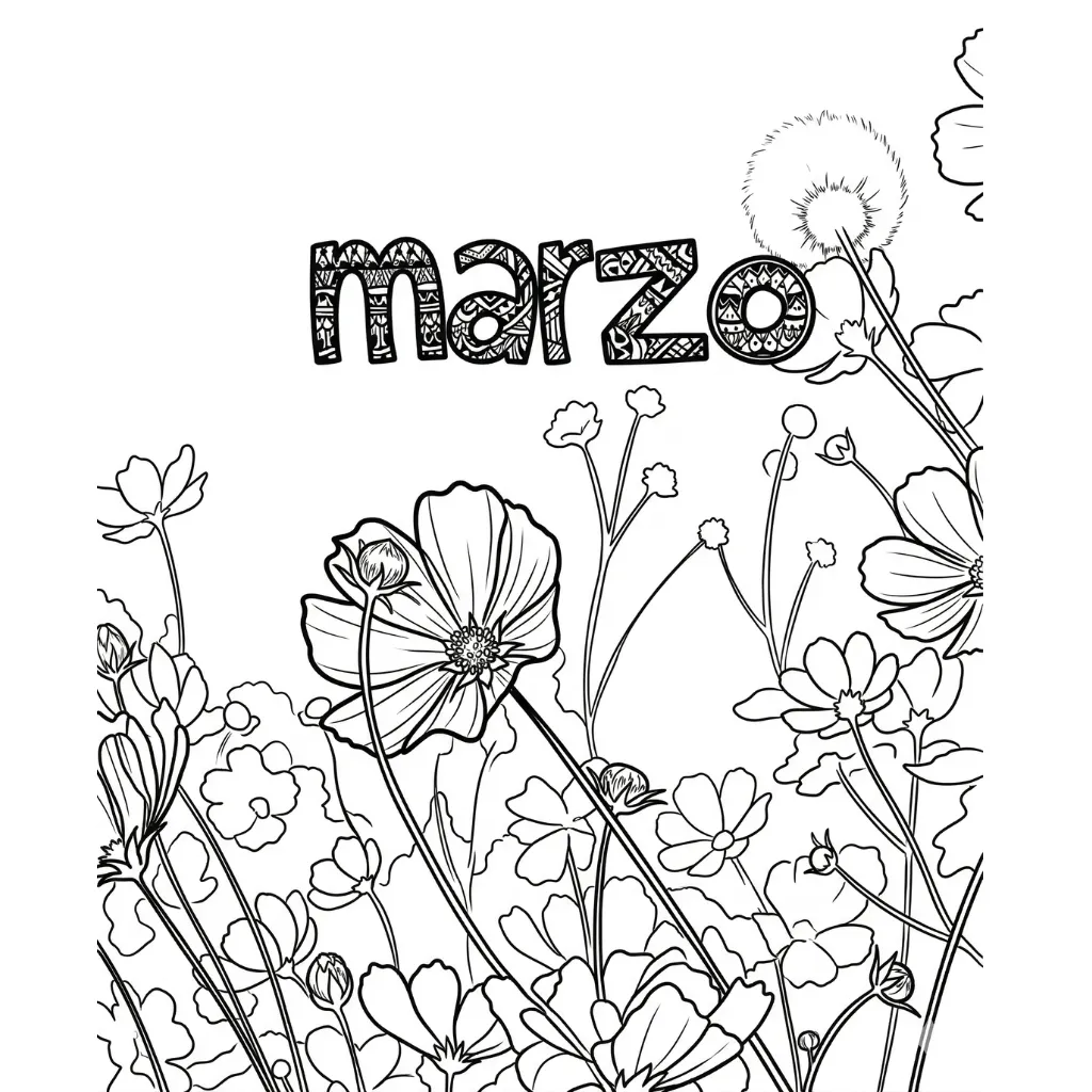 Marzo 4 para colorear para imprimir para niño de 4 años