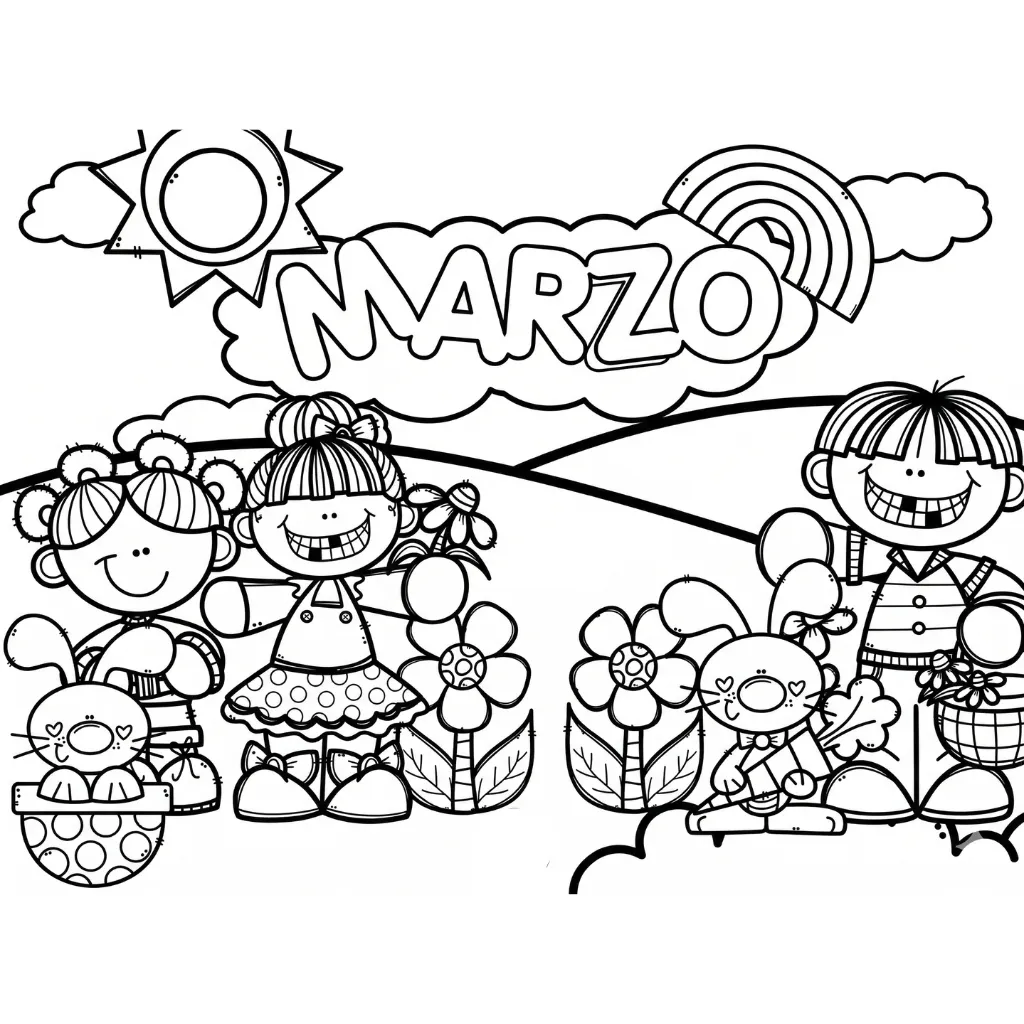 Marzo 7 para colorear en línea para niño