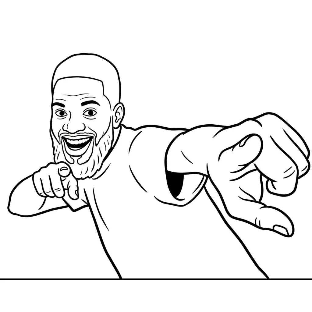 Meme 11 para colorear para niño de 3 años