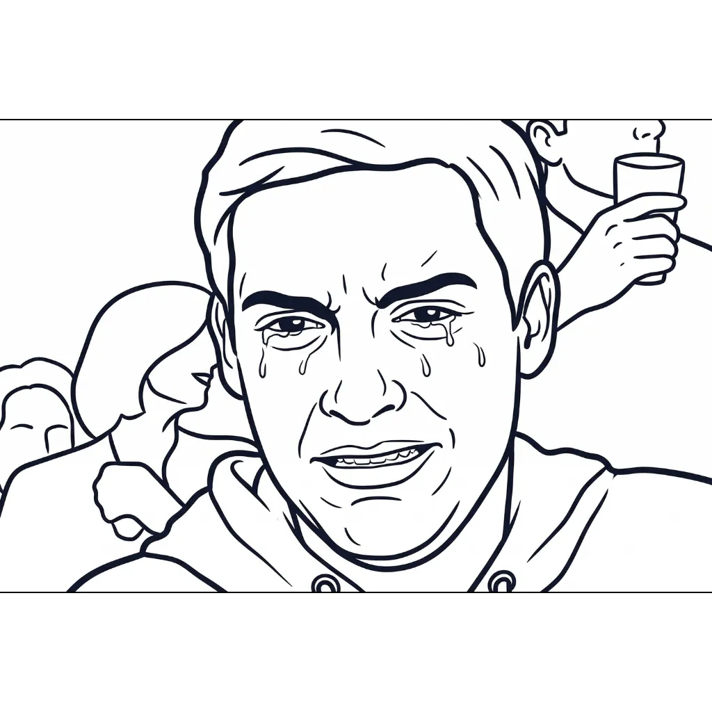 Meme 17 para colorear y dibujo para imprimir