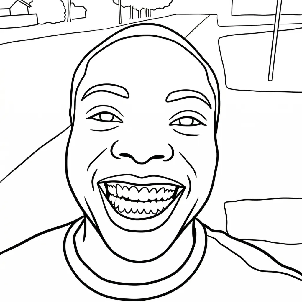 Meme 4 para colorear para niños para imprimir gratis