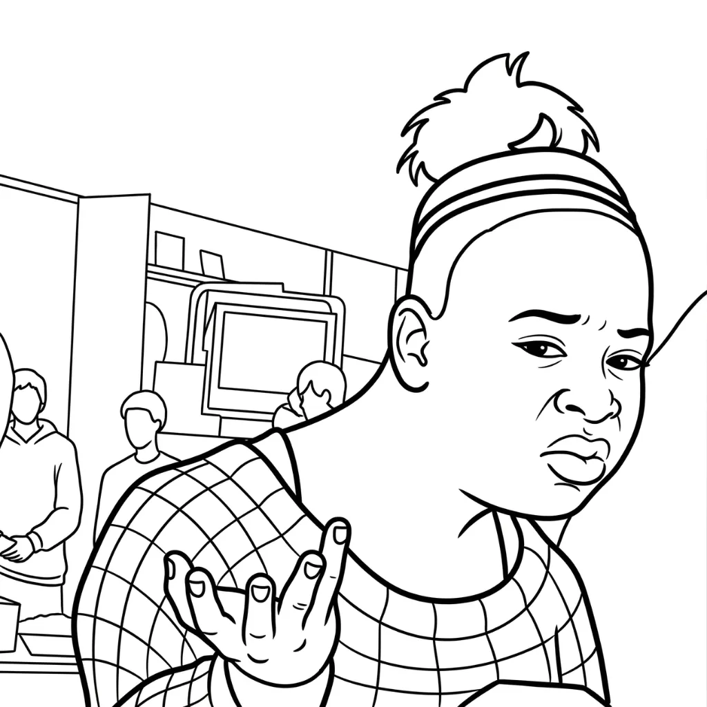 Meme 5 para colorear para imprimir para niño de 6 años