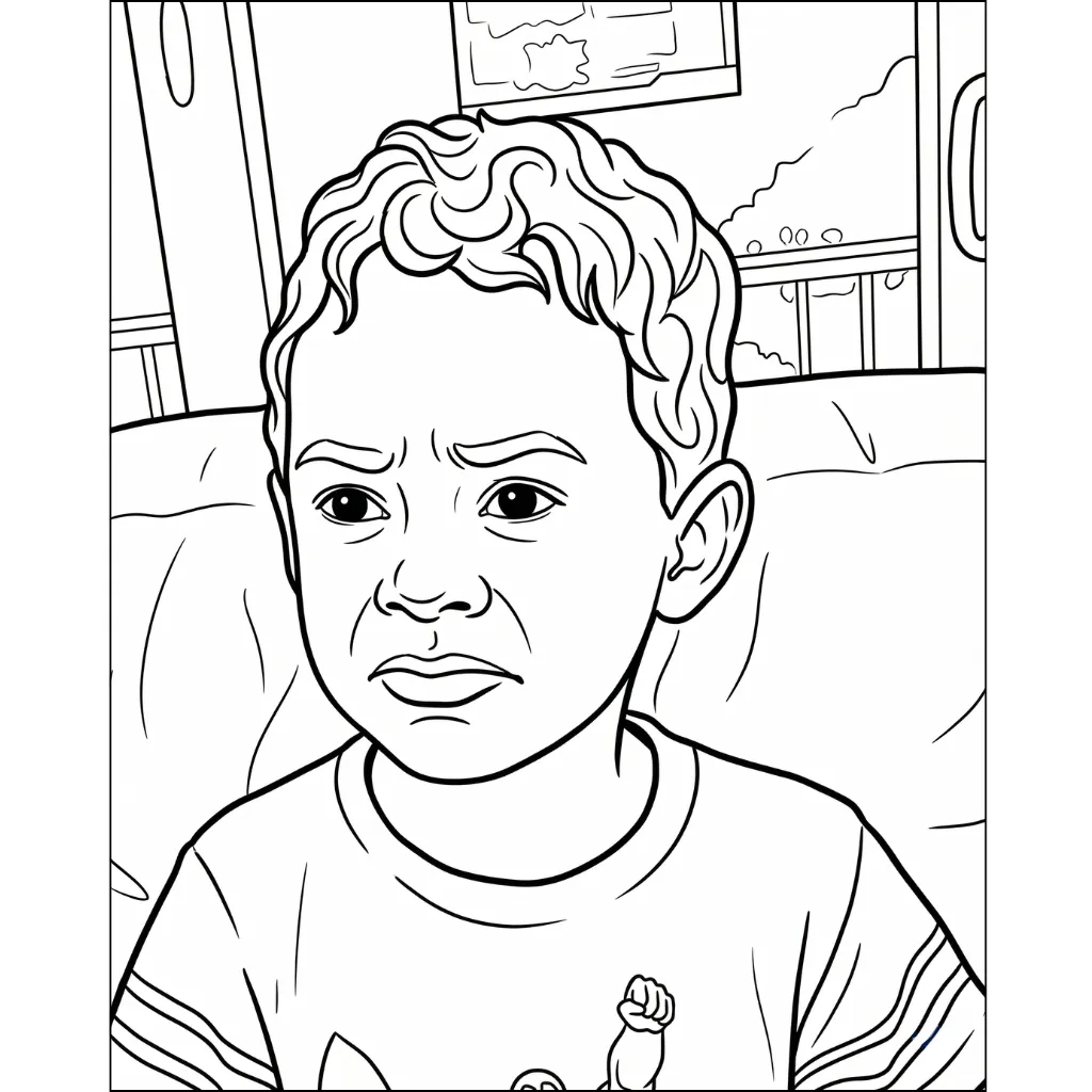 Meme 6 para colorear para niño de para imprimir