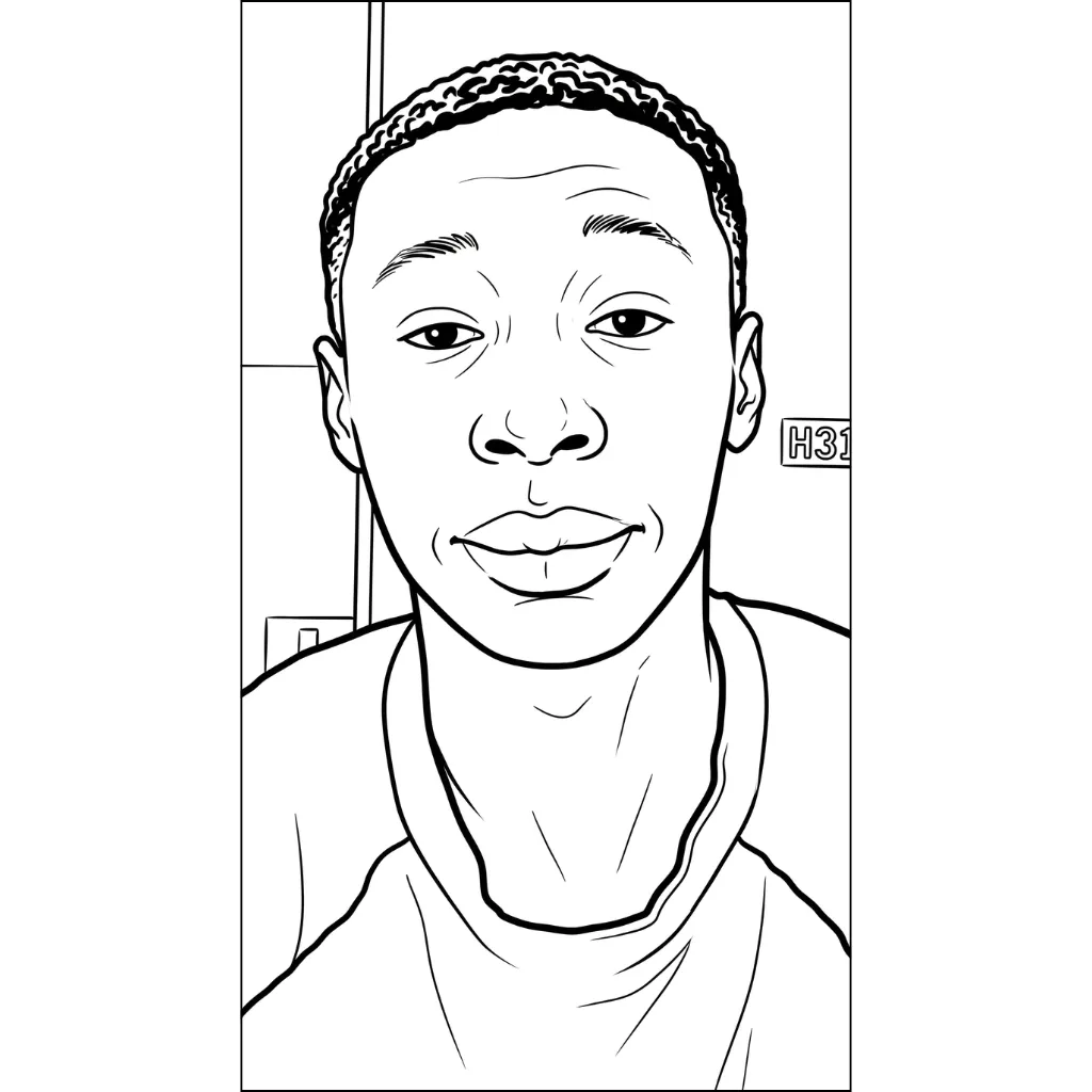 Meme 7 para colorear para niño de 6 años