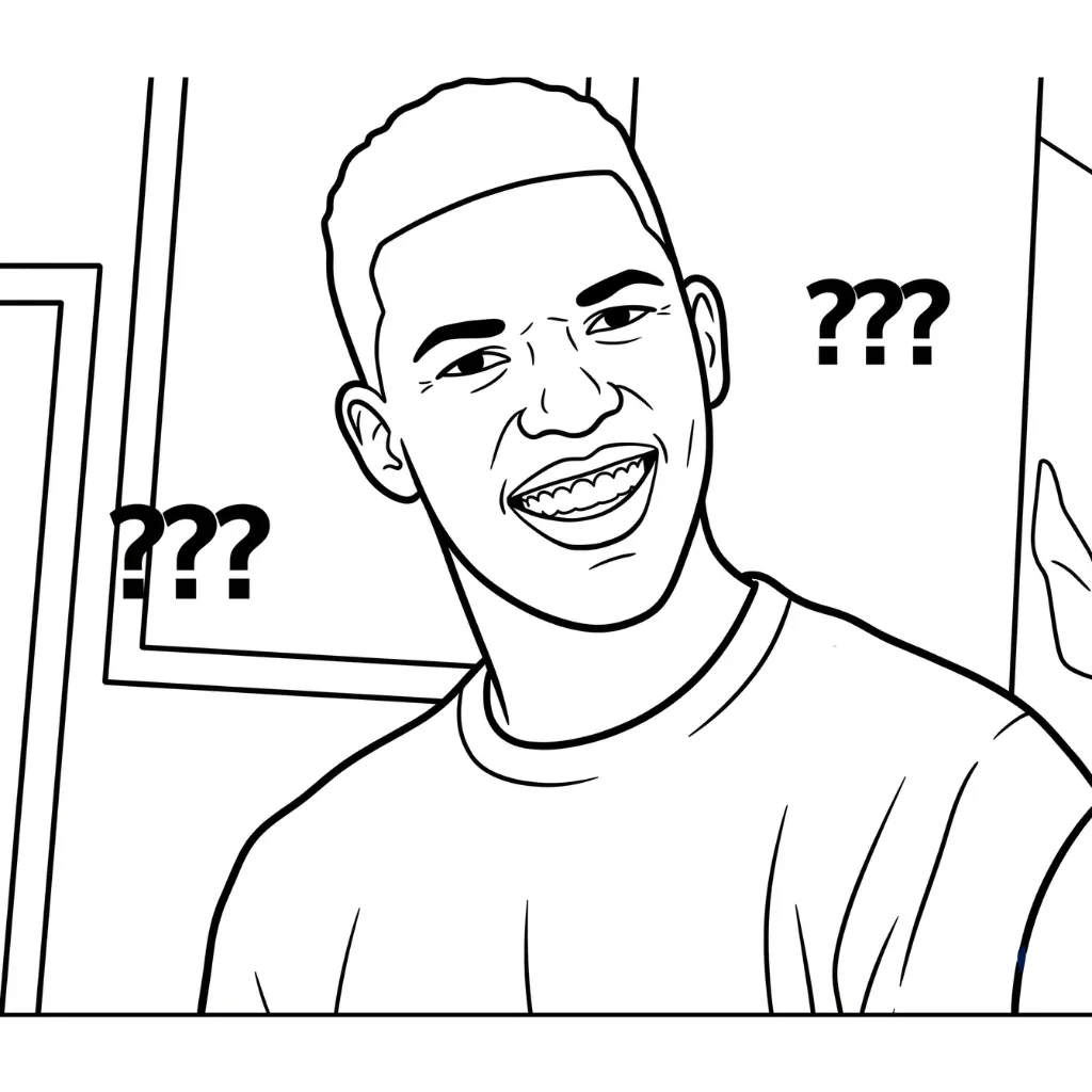 Meme 8 para colorear para niño de 10 años